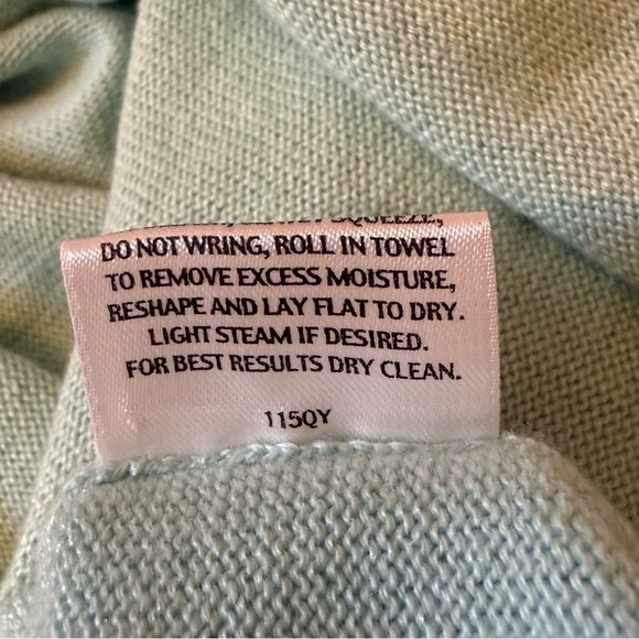 Eileen Fisher Silk Cashmere Scoop Neck Knit Sleeveless Sweater Aqua Blue Size PS - Picture 7 of 7